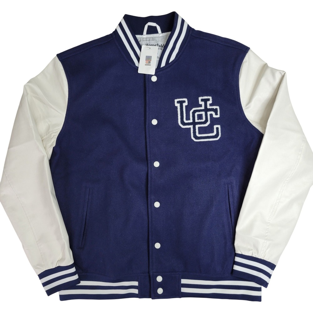 Homefield University of Connecticut Varsity Jacket Men's Large NEW READ